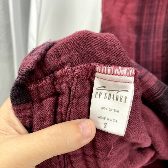 Free People x Cp shades red plaid hooded flannel - Picture 5 of 5